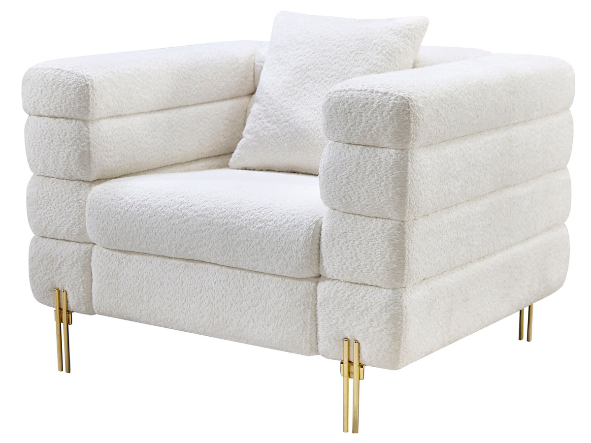 Coz Ivory Bouclé Chair - MJM Furniture