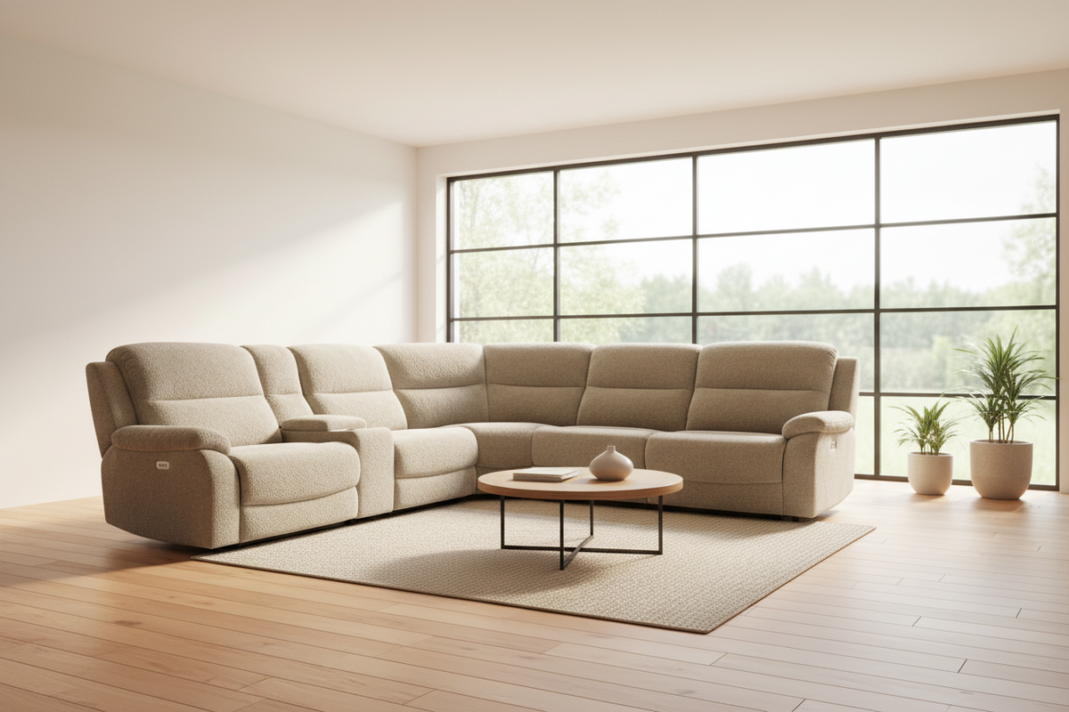 Cozy Power Reclining Sectional - MJM Furniture