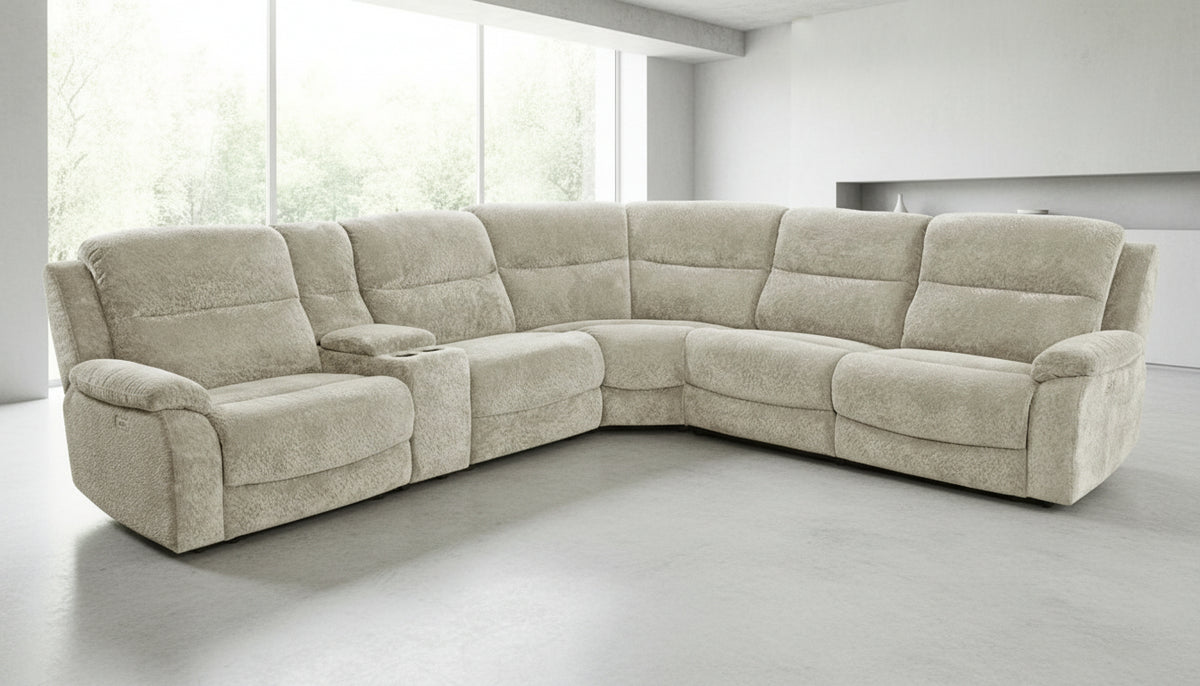 Cozy Power Reclining Sectional - MJM Furniture