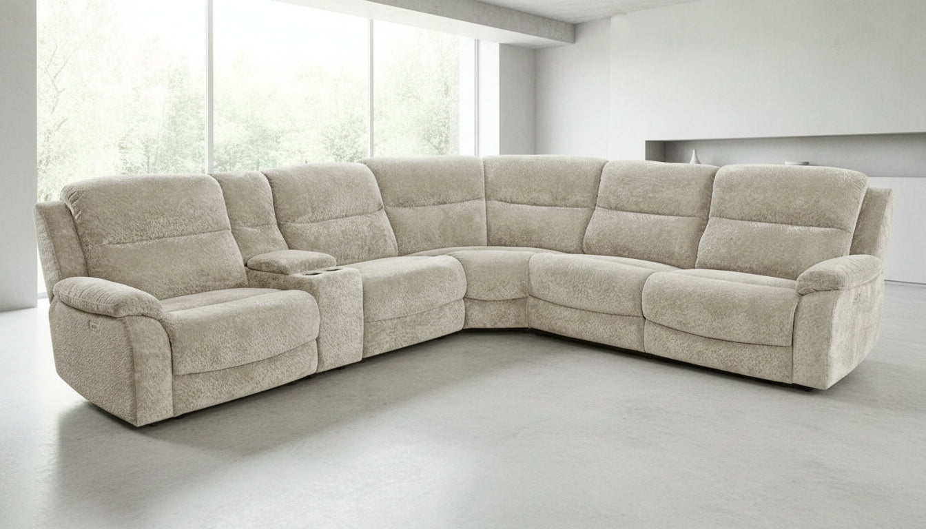 Cozy Power Reclining Sectional - MJM Furniture