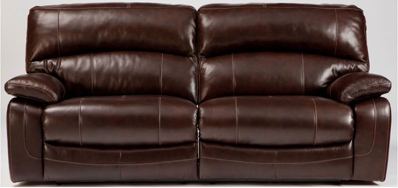 Damacio Brown Leather Power Reclining Sofa - MJM Furniture