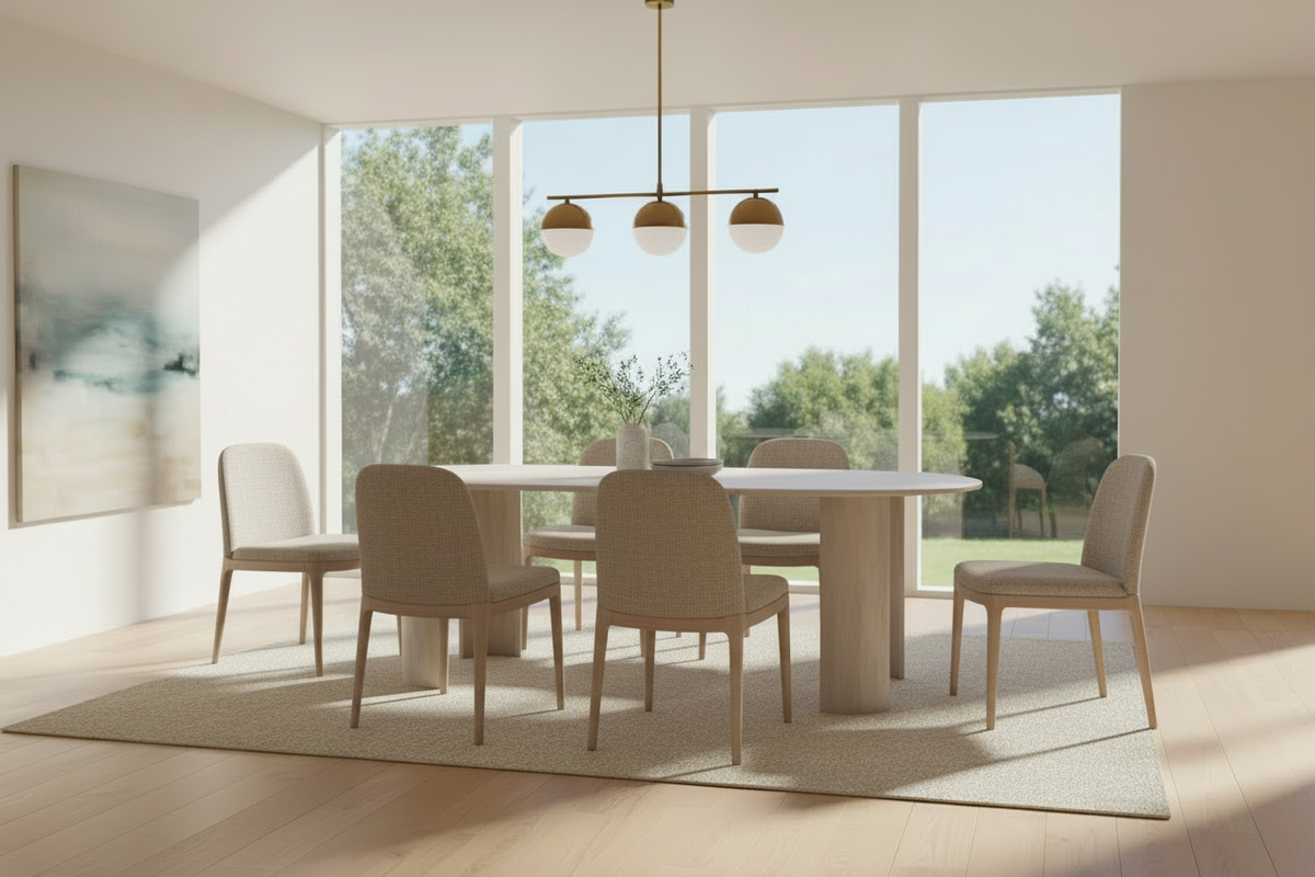 Denmark 79” Oval Dining Table - MJM Furniture