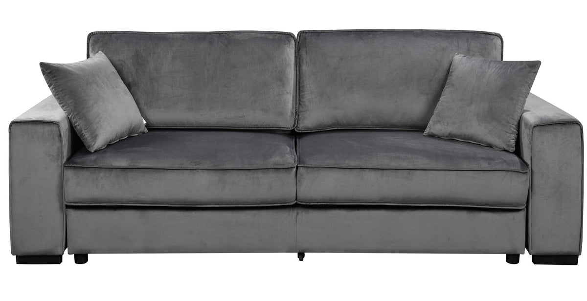 Eli Gray Velvet Sofa Bed Sleeper - MJM Furniture