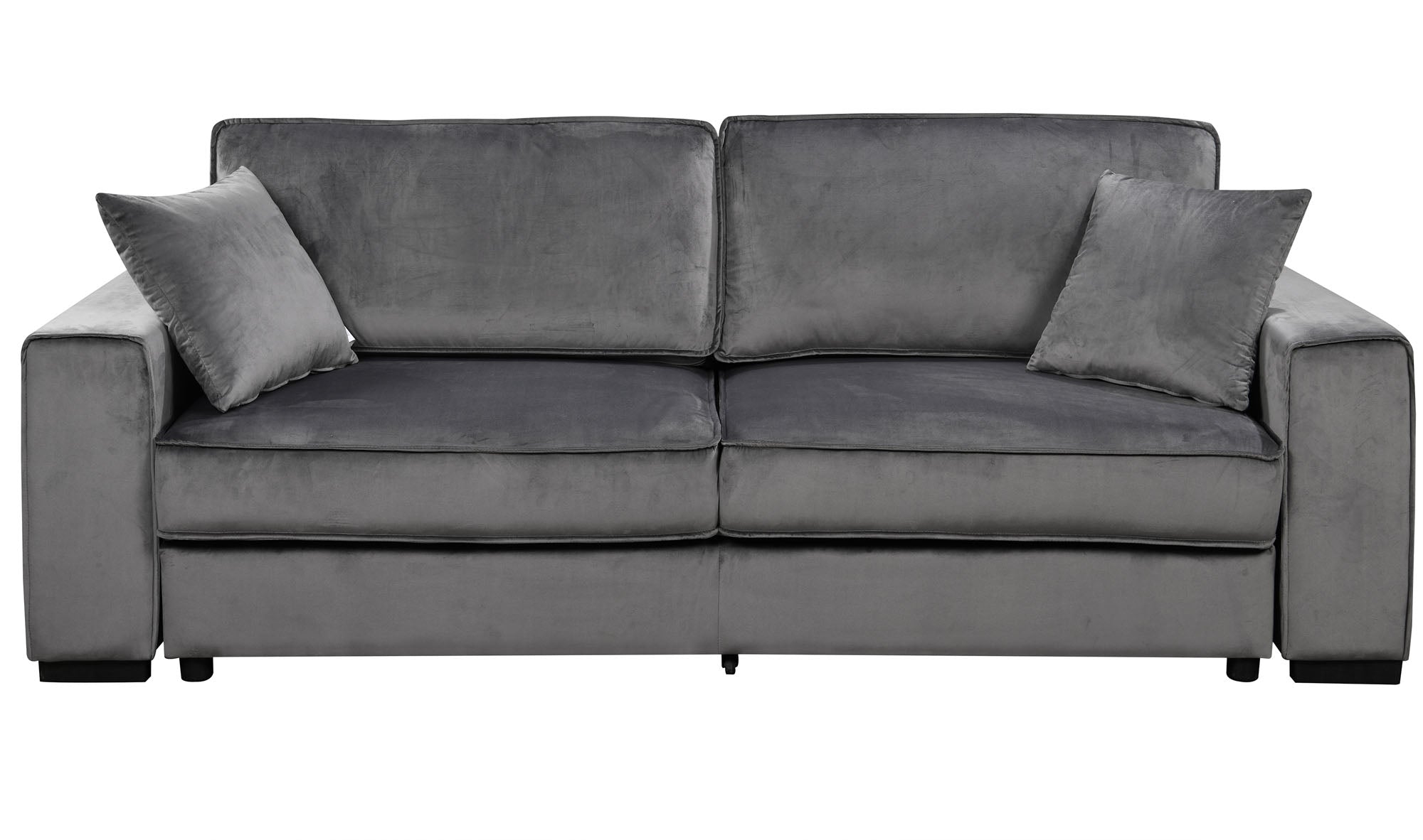 Eli Gray Velvet Sofa Bed Sleeper - MJM Furniture