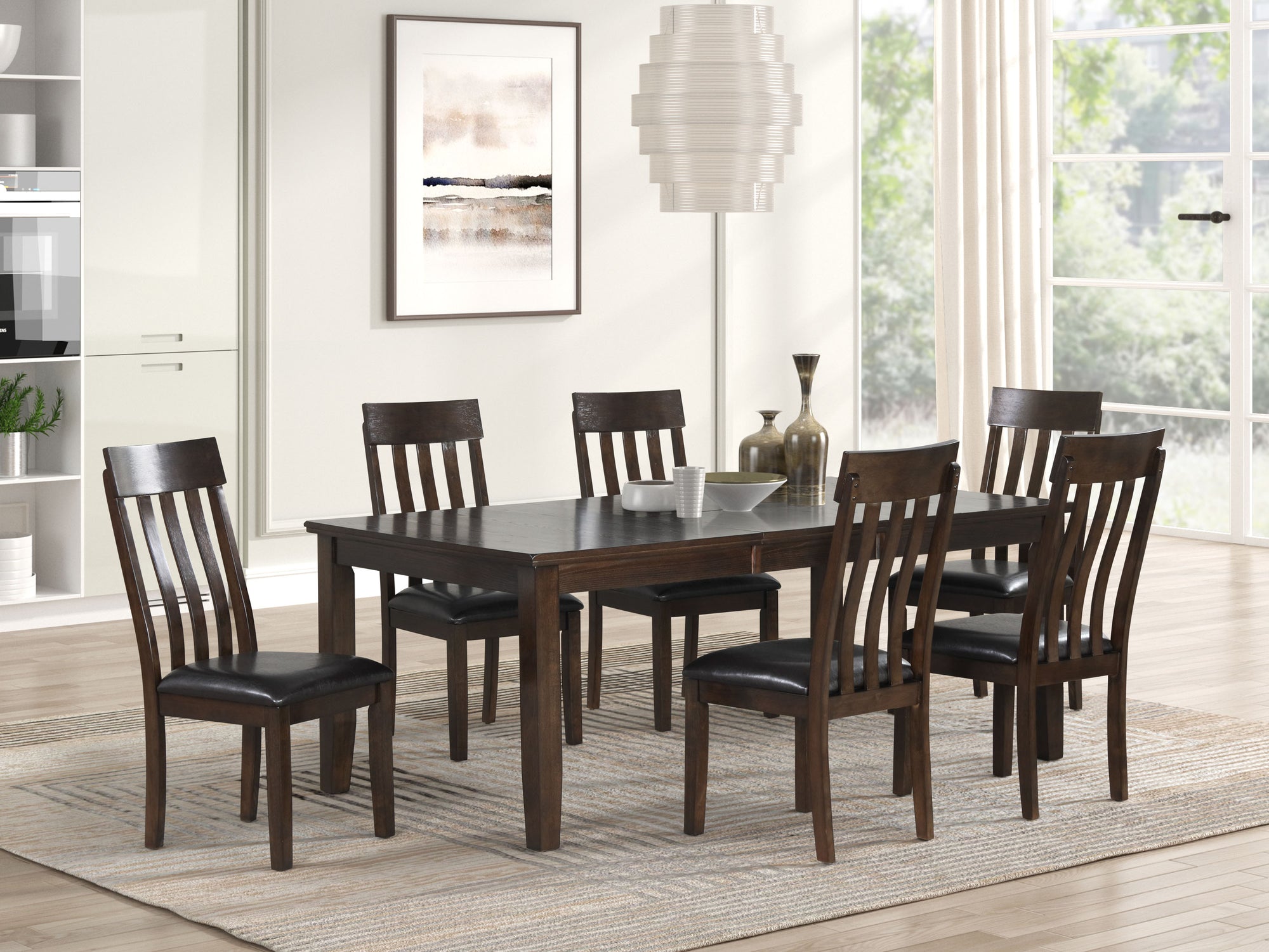 Espresso 7 Piece Dining Set - MJM Furniture