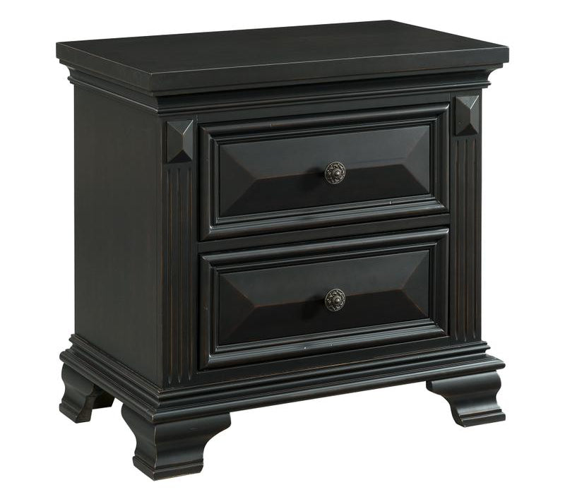 Calloway Black Nightstand - MJM Furniture