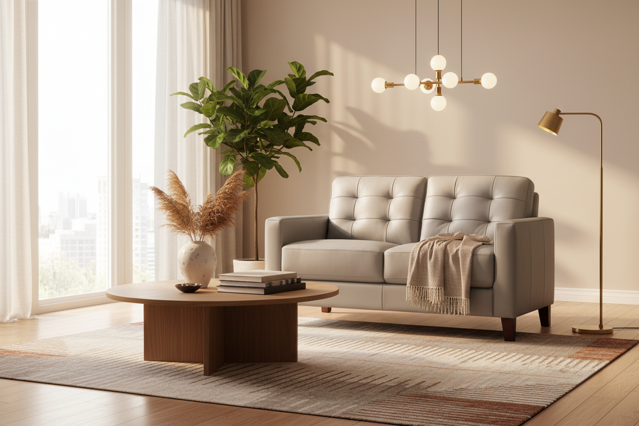 George 55" Silver Fabric Loveseat - MJM Furniture