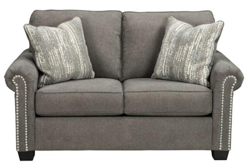 Gilman Charcoal Sofa, Loveseat &amp; Chair - MJM Furniture