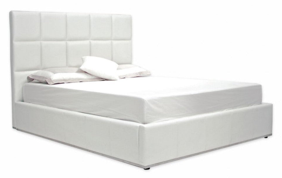 Glare White Queen Lift Storage Bed - MJM Furniture