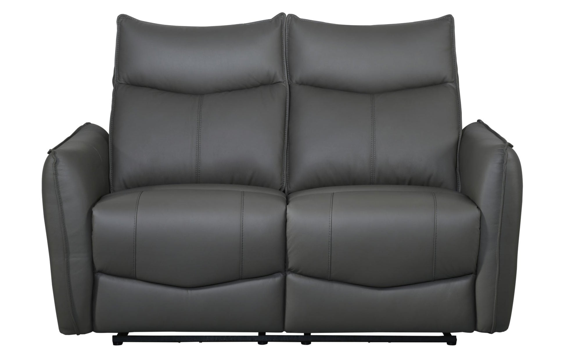 Olav Gray Leather Power Reclining Loveseat - MJM Furniture