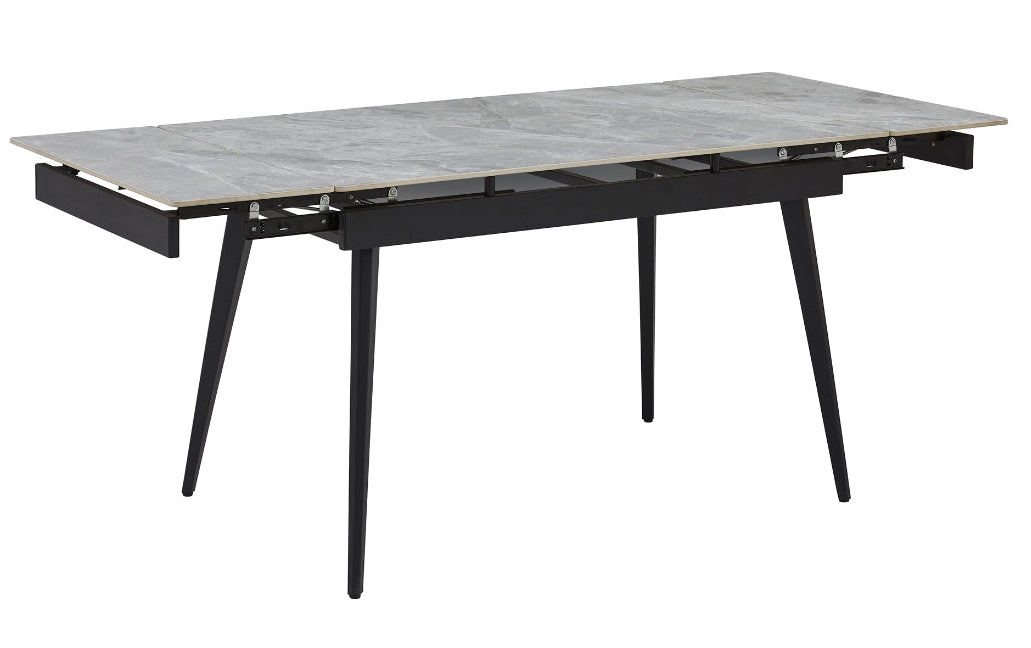 Gray Sintered Stone Extendable Dining Table
