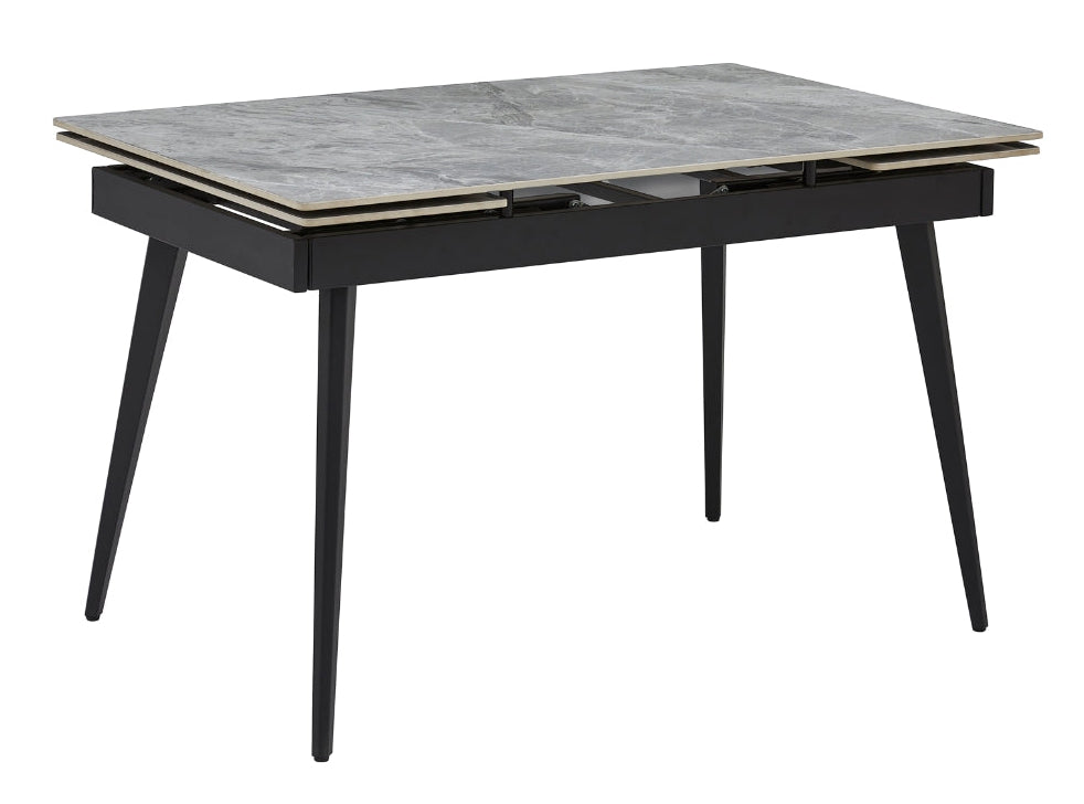 Gray Sintered Stone Extendable Dining Table