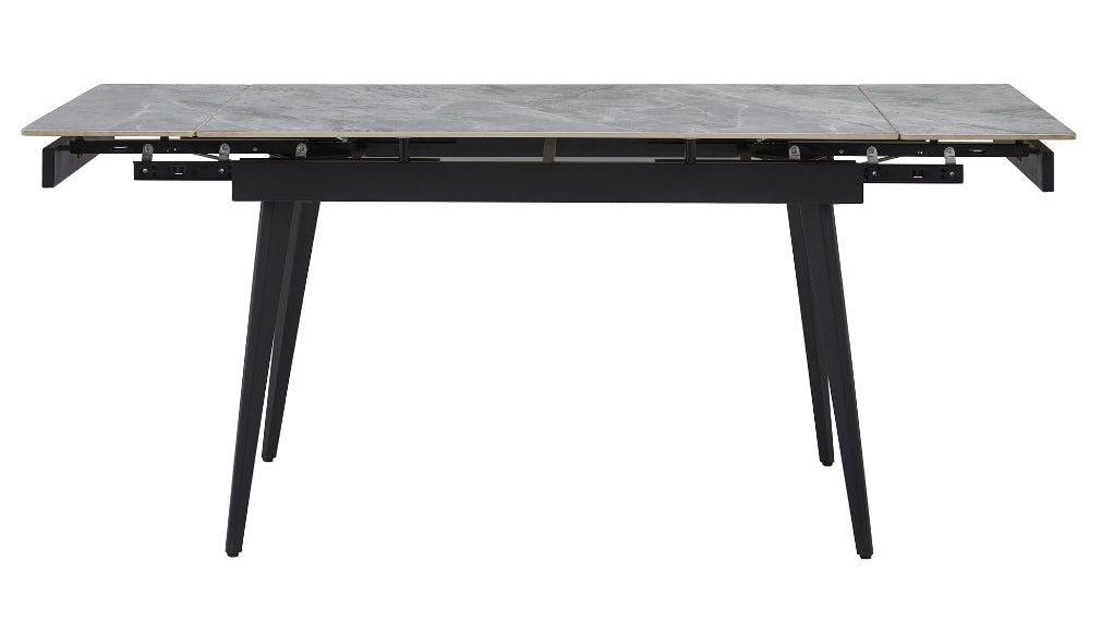 Gray Sintered Stone Extendable Dining Table