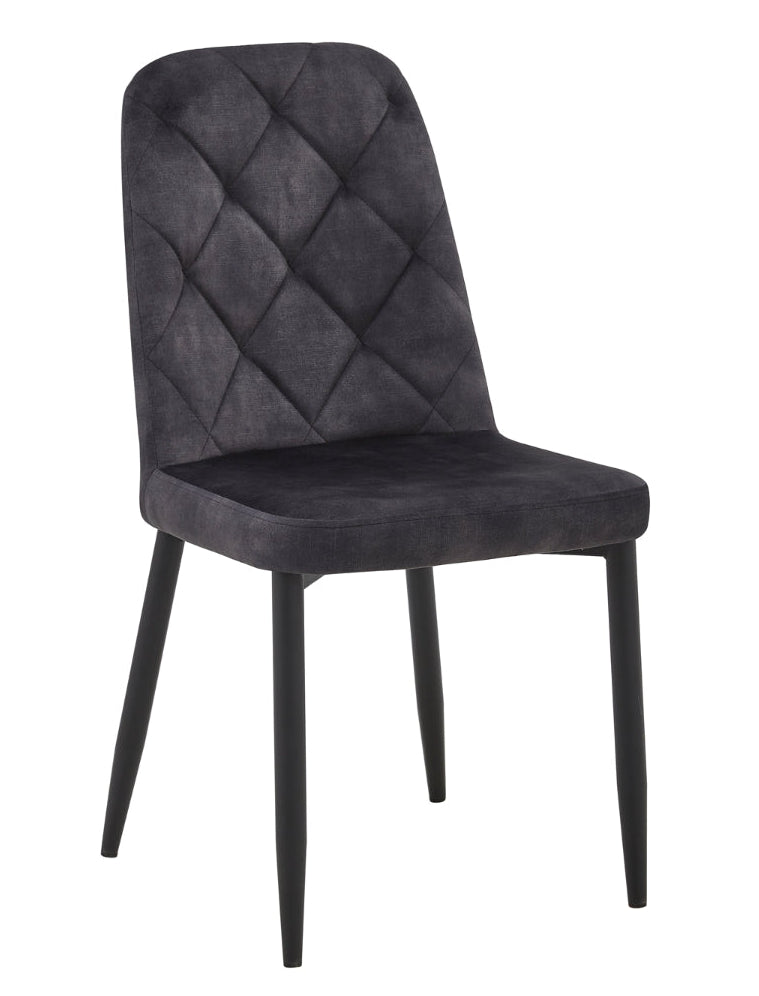 Atlas Gray Velvet Dining Chair - MJM Furniture
