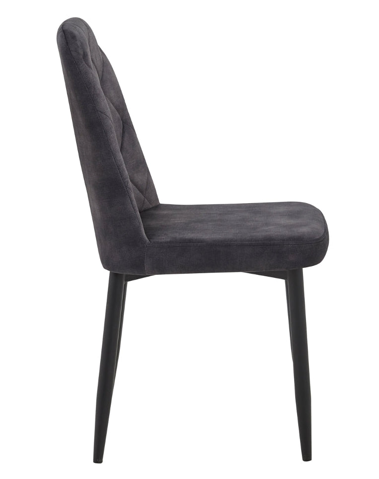 Atlas Gray Velvet Dining Chair - MJM Furniture
