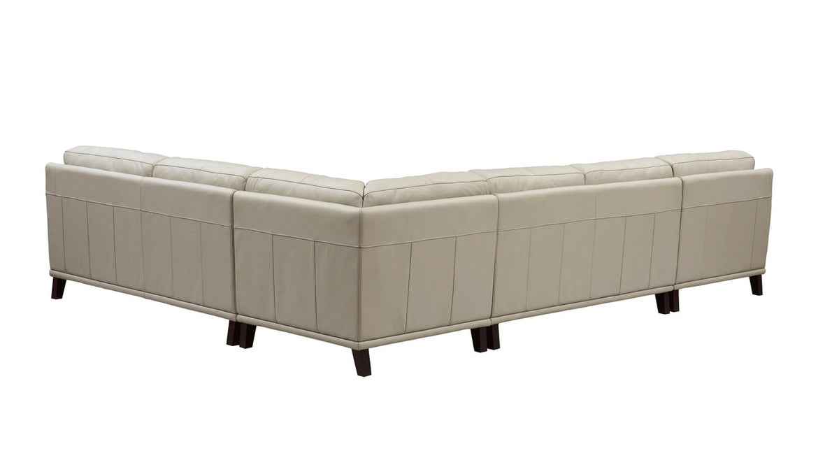 Harper Vanilla Leather 4 Piece Sectional - MJM Furniture
