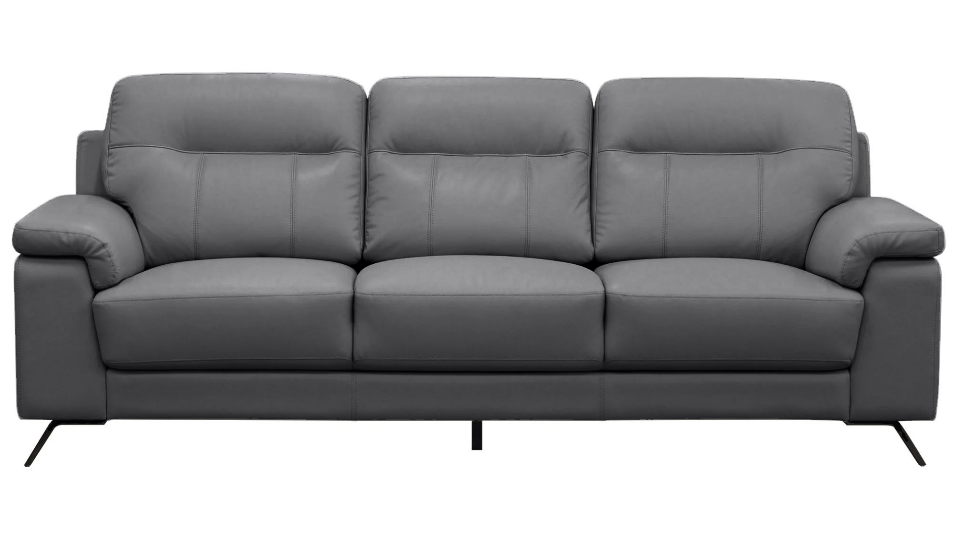 Haus Gray Leather Sofa - MJM Furniture
