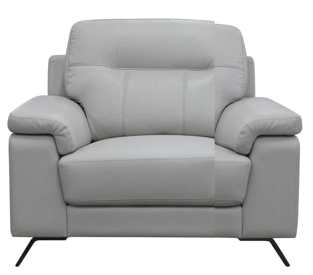 Haus Silver Leather Chair - MJM Furniture