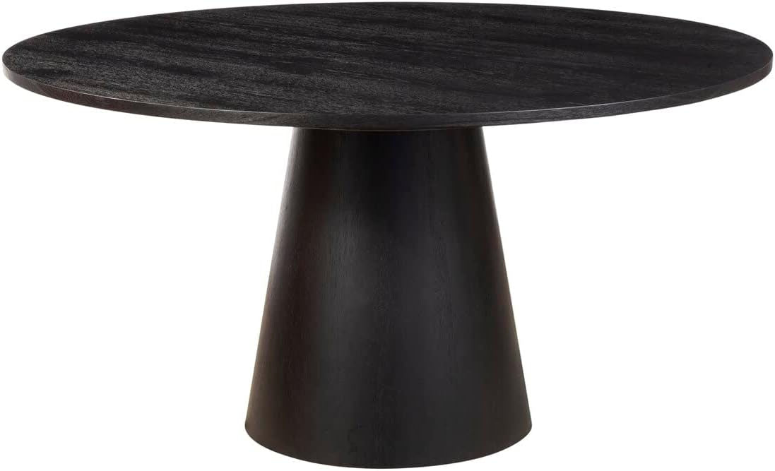 Haven Black 59&quot; Round Dining Table - MJM Furniture