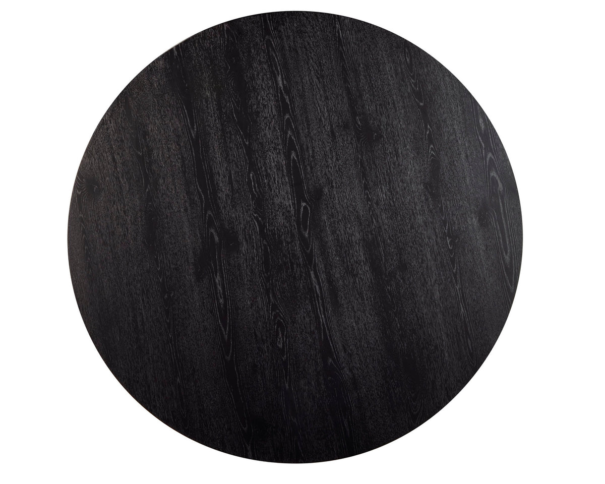Haven Black Round Dining Table - MJM Furniture