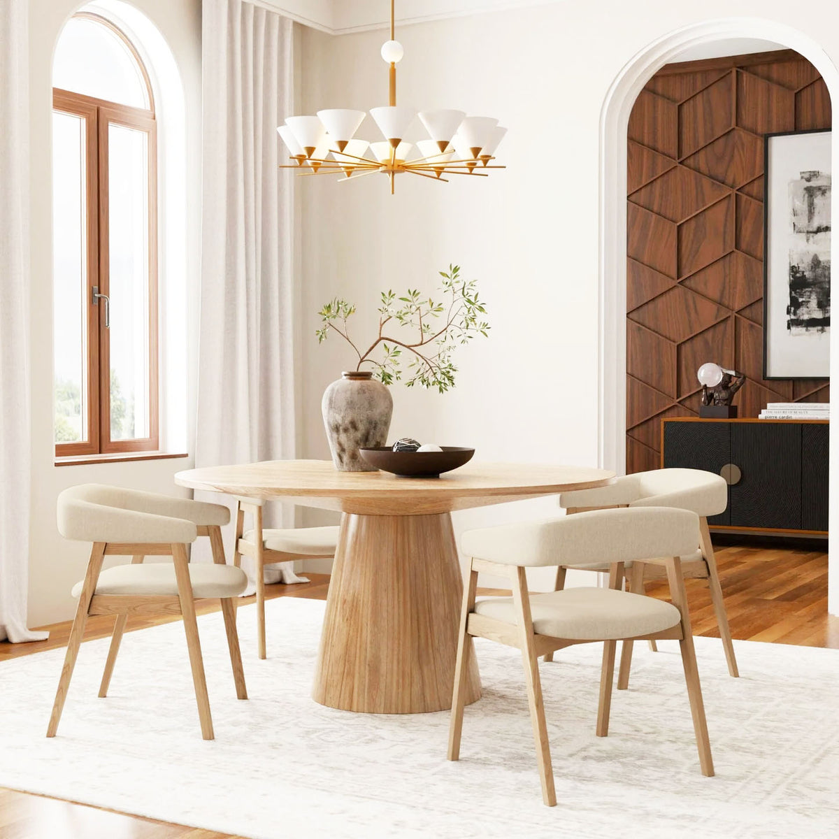 Haven Natural Round Dining Table - MJM Furniture