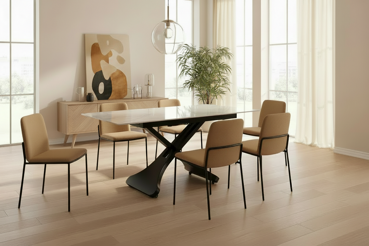 Sol 51.5" Sintered Stone Multifunctional Adjustable Table