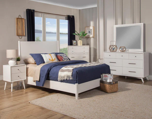 Hygge White Panel Bed - MJM Furniture