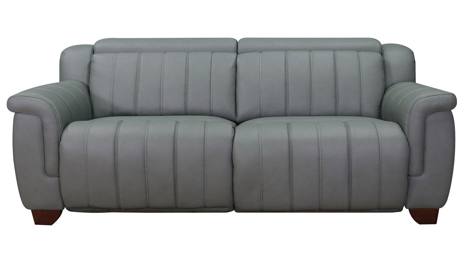 Jaxon Slate Leather Power Reclining Sofa - MJM Furniture