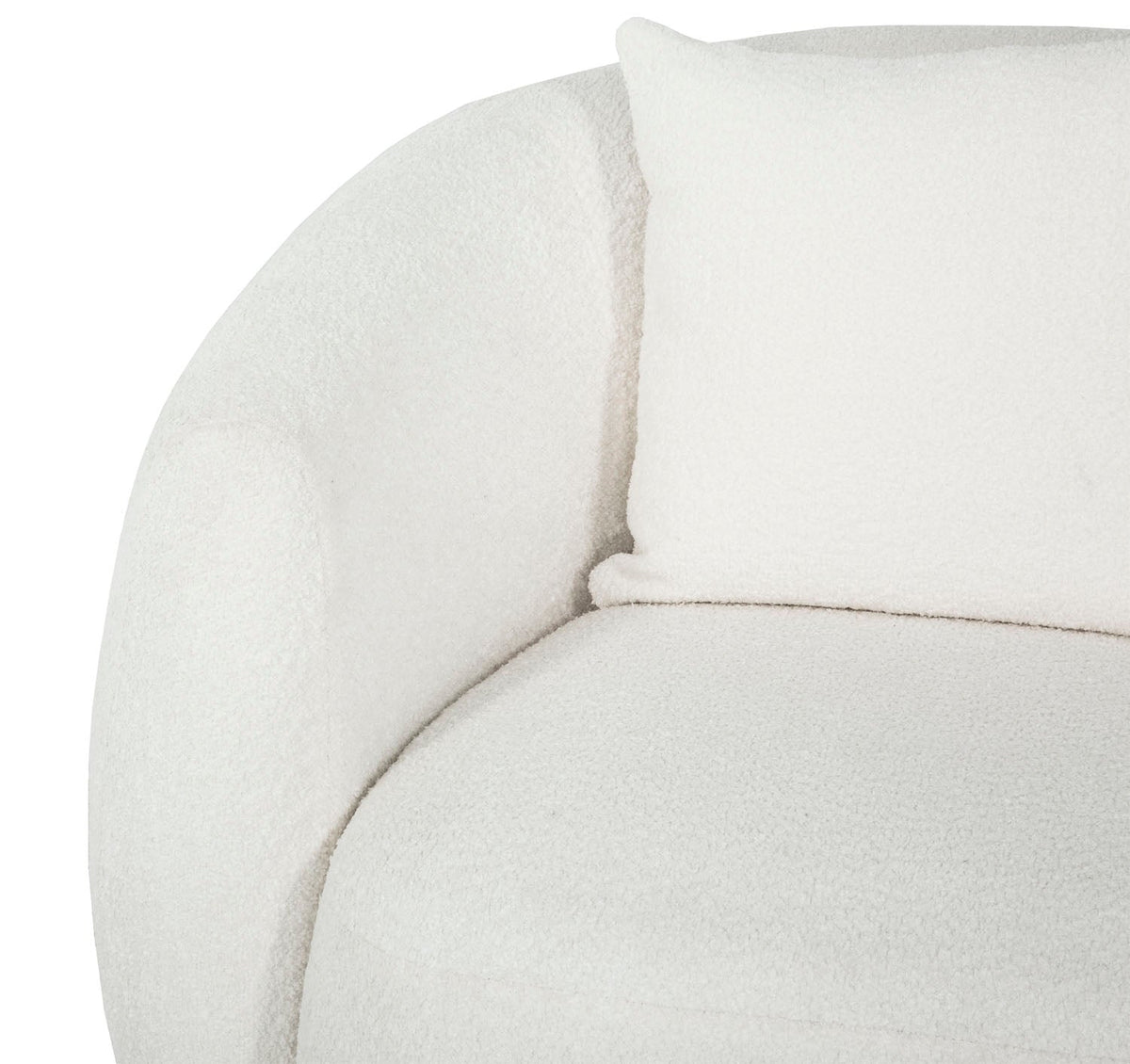 Arc Curve Ivory Bouclé Chair - MJM Furniture