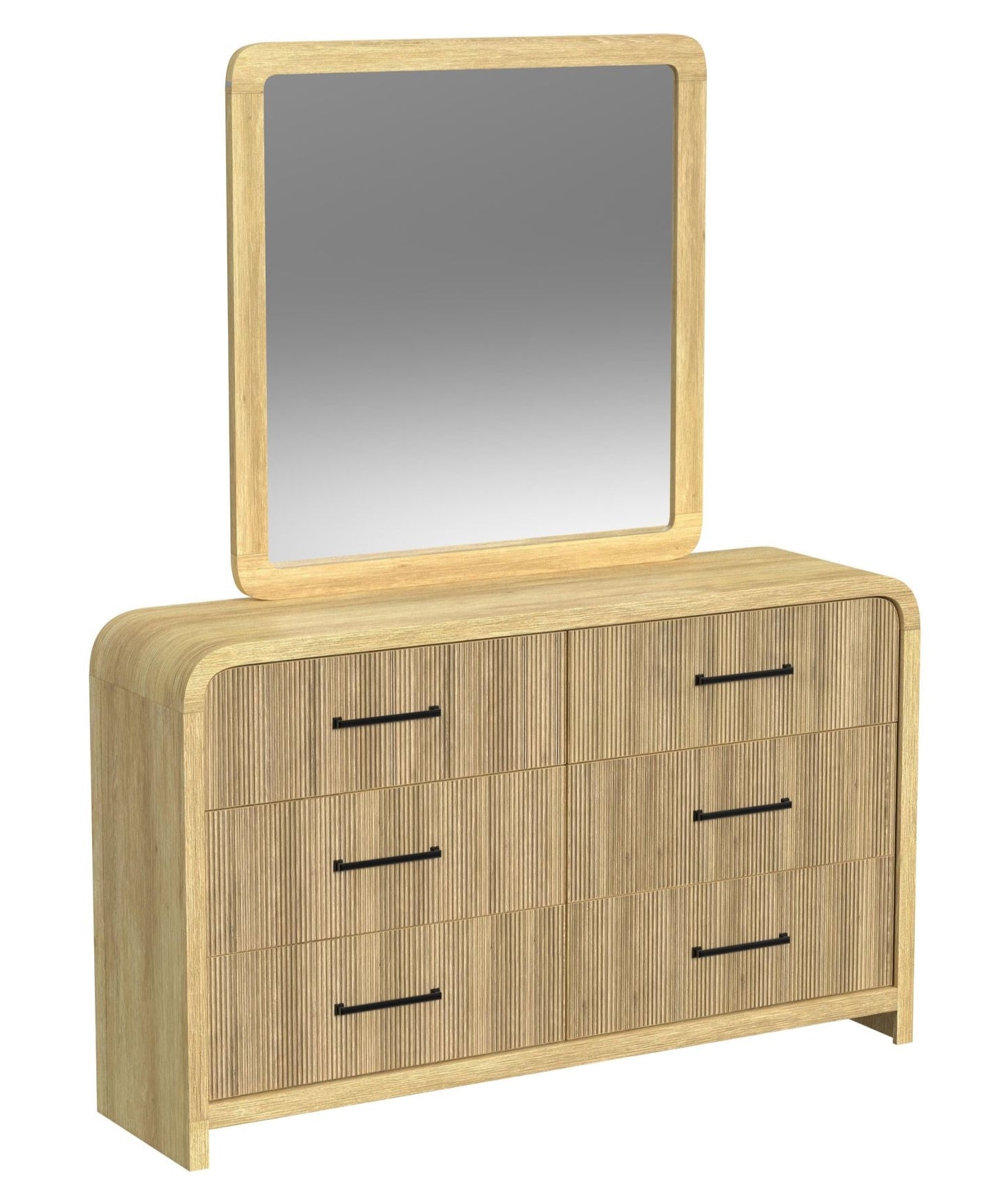Lex Natural Dresser & Mirror - MJM Furniture
