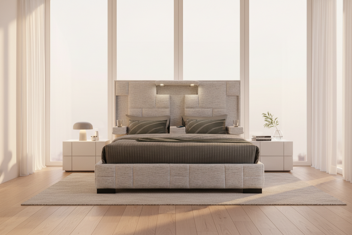 Liam Upholstered Bed - MJM Furniture