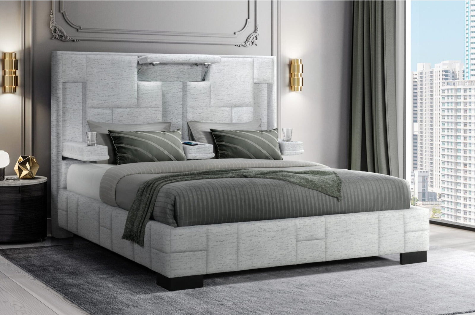 Liam Upholstered Bed - MJM Furniture