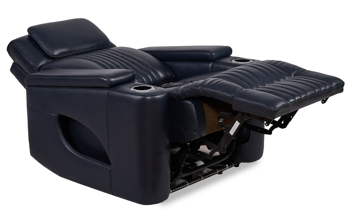 Aire Black Leather Power Reclining Chair - MJM Furniture