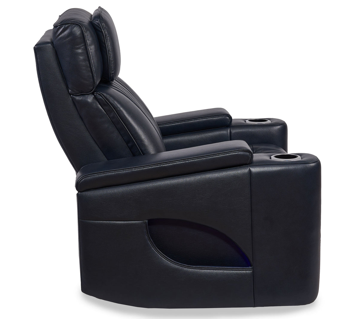 Aire Black Leather Power Reclining Chair - MJM Furniture