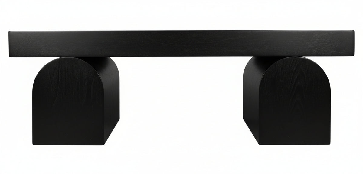 Madrid Mango Wood Black Coffee Table - MJM Furniture