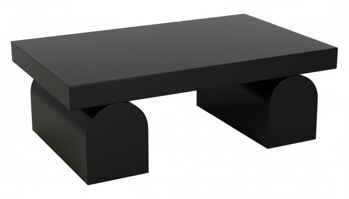 Madrid Mango Wood Black Coffee Table - MJM Furniture