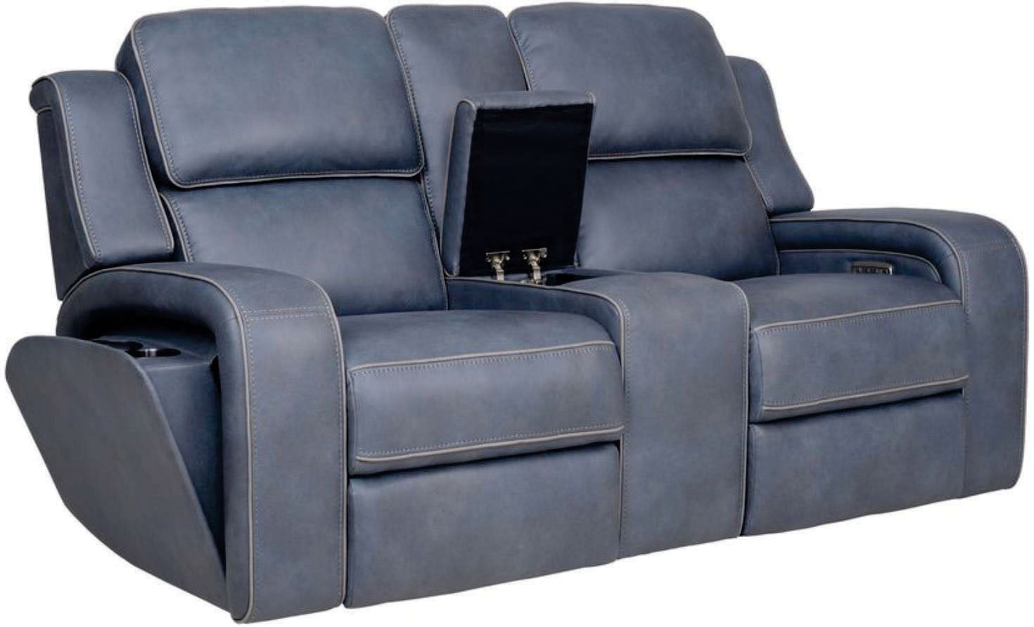 Matrix Charcoal Power Reclining Loveseat - MJM Furniture