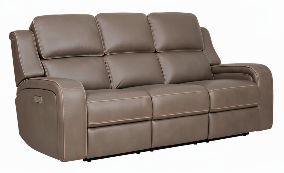 Matrix Brown Zero Gravity Power Reclining Sofa - MJM Furniture