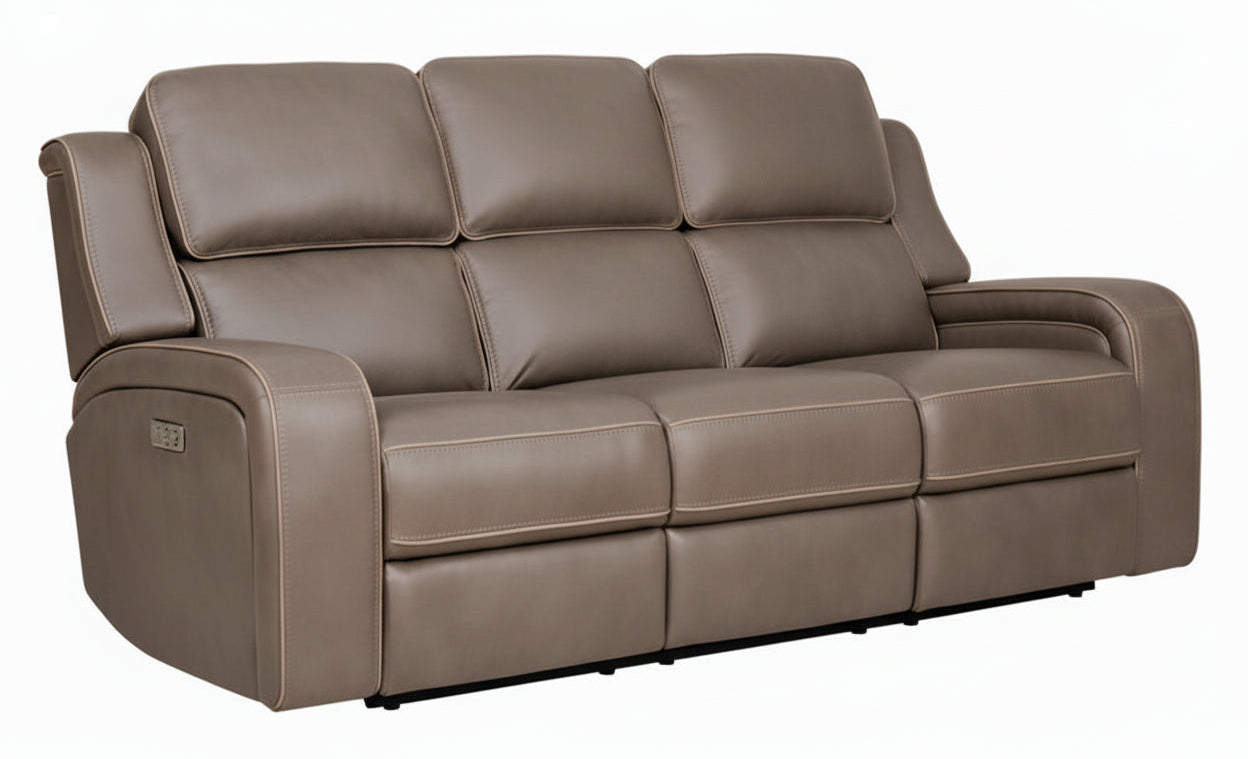 Matrix Brown Zero Gravity Power Reclining Sofa - MJM Furniture
