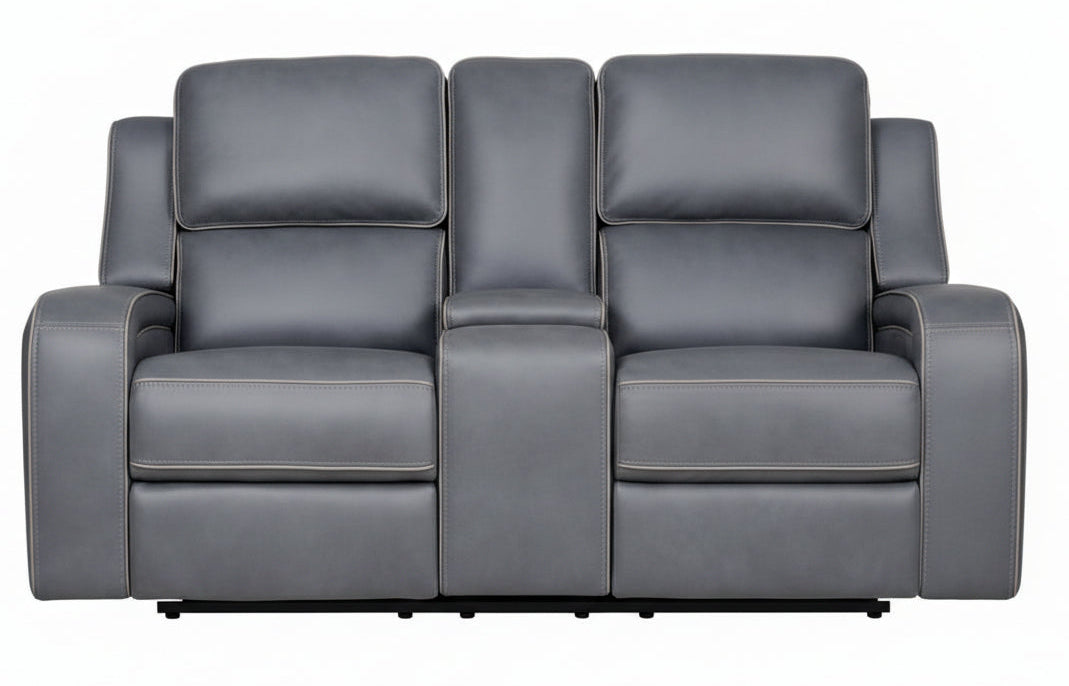 Matrix 75" Charcoal Zero Gravity Power Reclining Loveseat - MJM Furniture