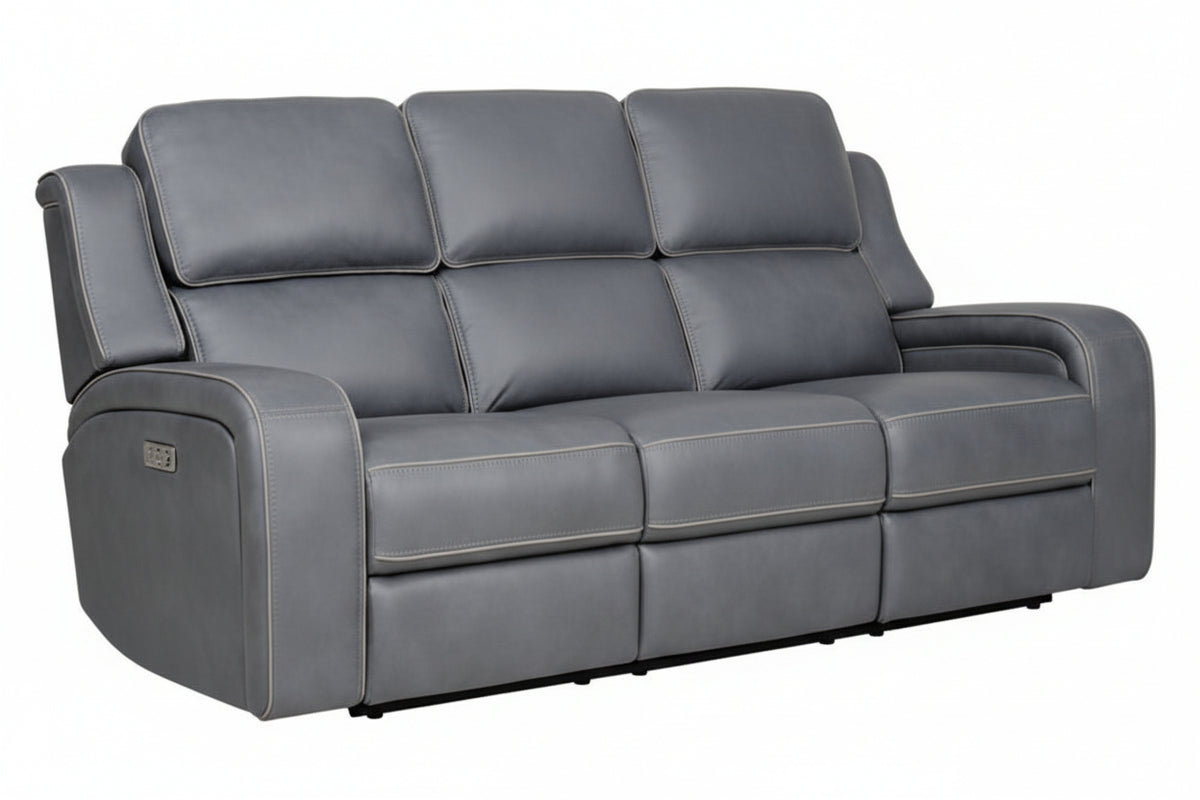 Matrix Charcoal Zero Gravity Power Reclining Sofa - MJM Furniture