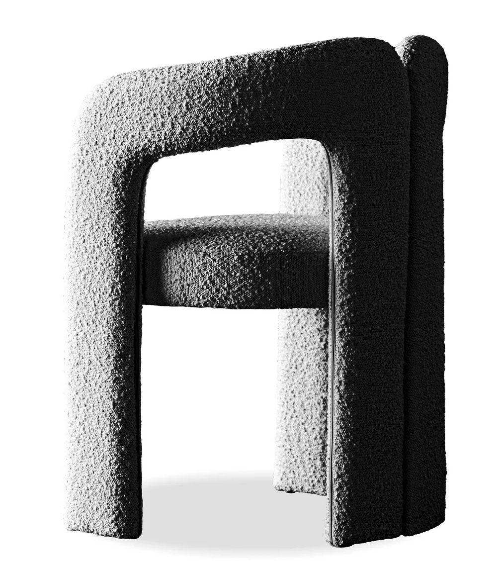 Melrose Licorice Boucle Arm Chair - MJM Furniture