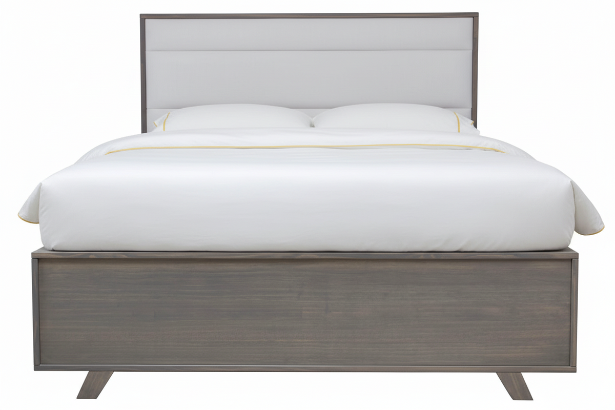Metro Gray Pine Upholstered Storage Bed - MJM Furniture