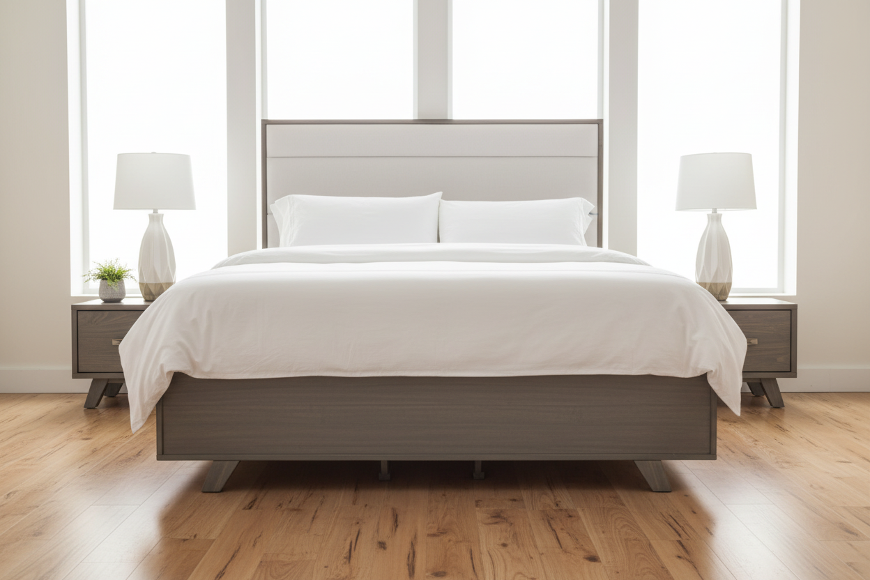 Metro Gray Pine Upholstered Storage Bed - MJM Furniture