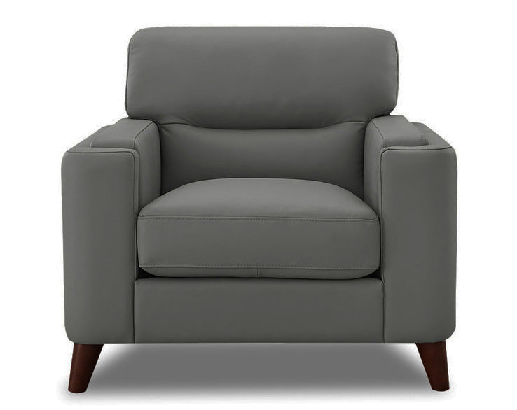 Miami Slate Leather 2 Loveseats & 1 Chair - MJM Furniture