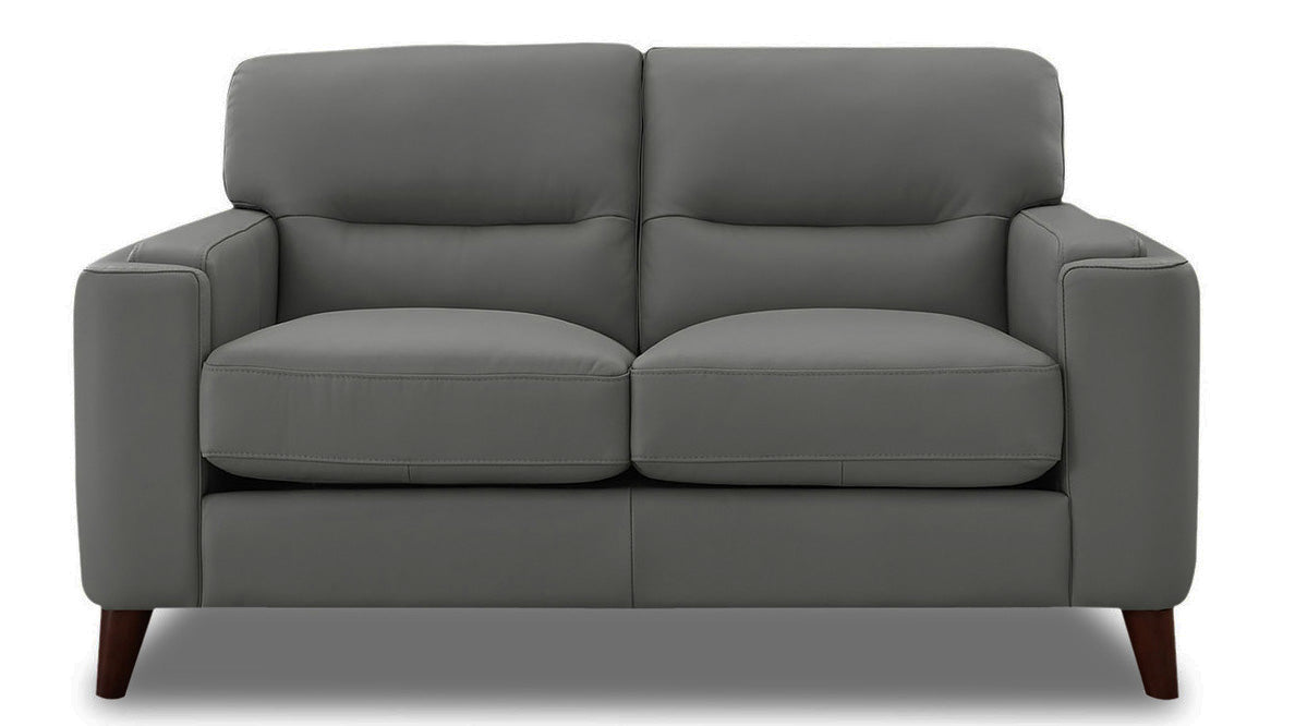 Miami Slate Leather 2 Loveseats & 1 Chair - MJM Furniture