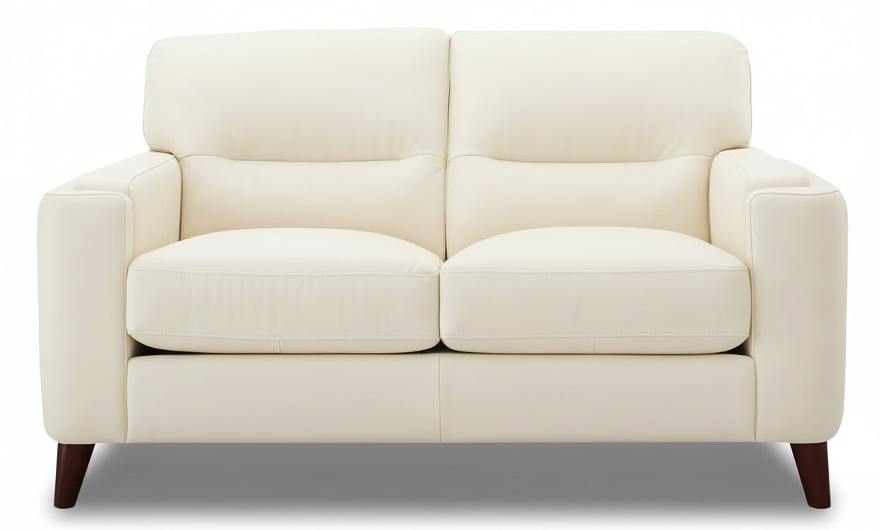 Miami 64" White Leather Loveseat - MJM Furniture