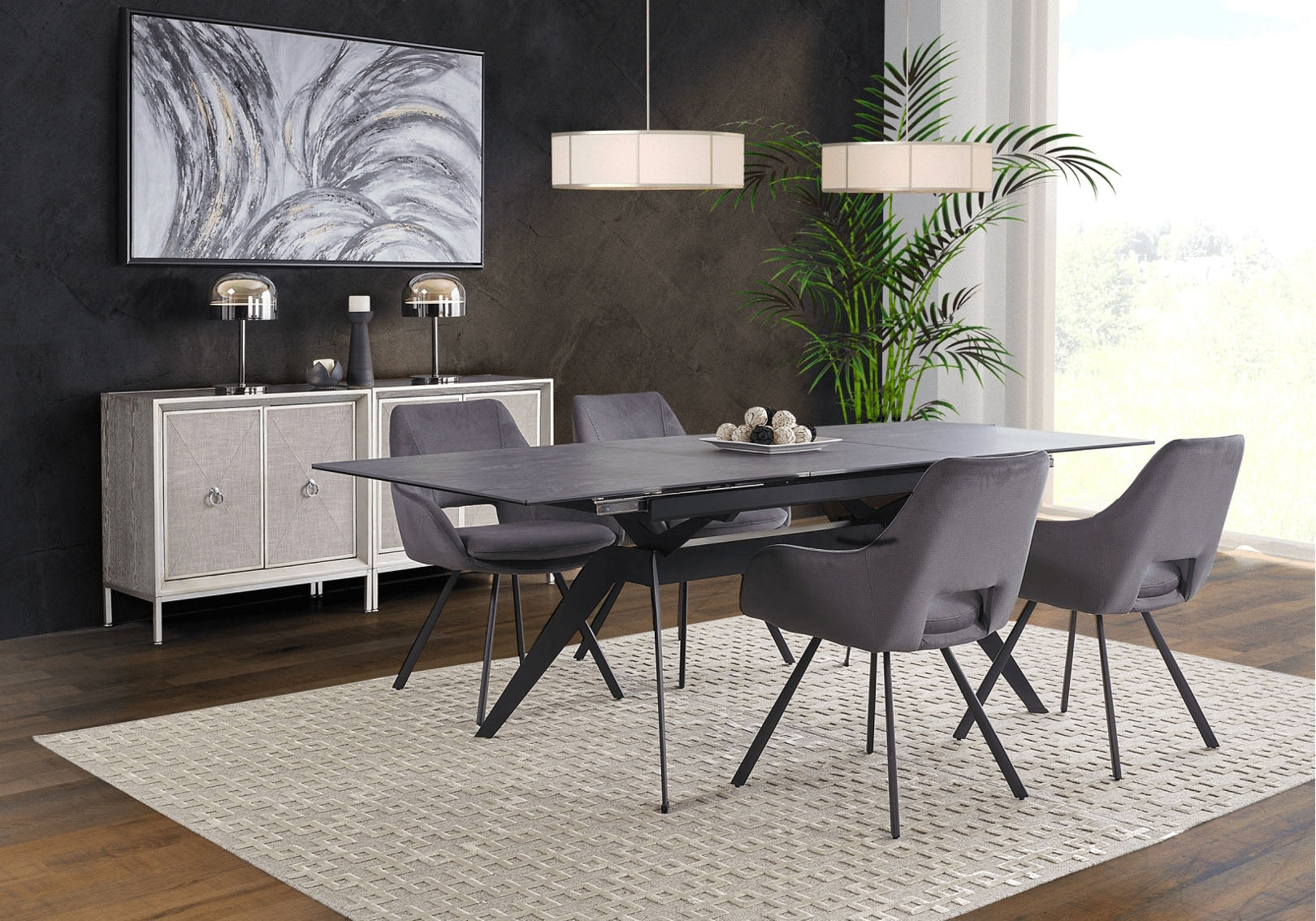 Midnight Ceramic Extendable Dining Table - MJM Furniture
