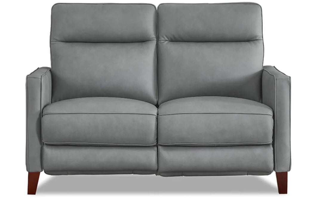 Monaco Steel Leather Power Reclining Loveseat - MJM Furniture