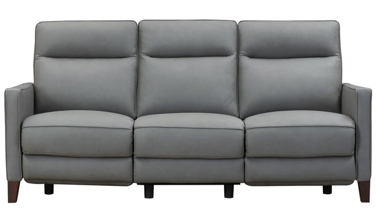 Monaco Steel Leather Power Reclining Sofa - MJM Furniture
